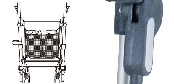 シルバーカー コンパクトタイプ キャリースルーンN 軽量 コンパクト ピンク （ おしゃれ カート 歩行器 歩行車 折りたたみ アルミ製 歩行