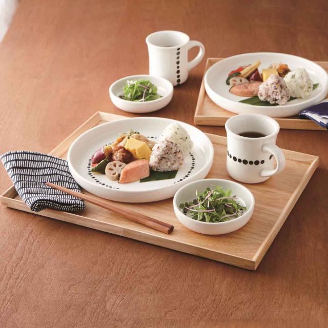 トレー 32×25cm warms 木製 ラバーウッド （ トレイ お盆 天然木 角