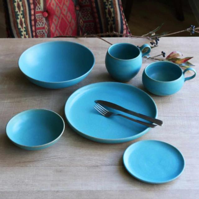 プレート 14cm Blueシリーズ 陶器 食器 笠間焼 日本製 （ 食洗機