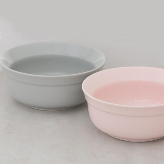 犬 犬用 食器 ボウル ダブルセット グレー/ピンク AppeTIT DOG ROUND M