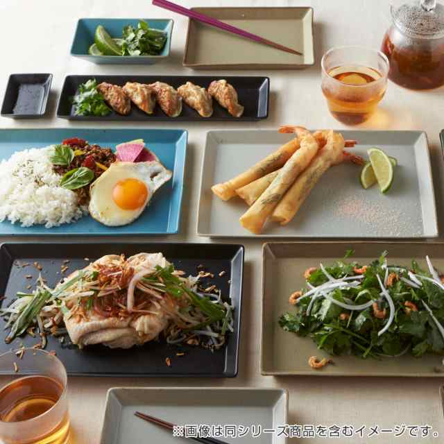 プレート 17.5cm L KASANE レクタングル 陶器 （ 食洗機対応 皿