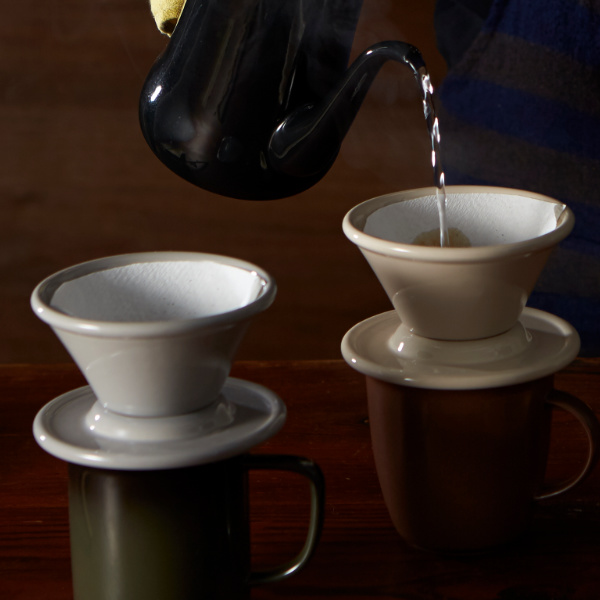 Hublot カップドリッパーセット グレー 陶器 ドリッパー Kettle&Dripper&Mug 硬質陶器 （ 食洗機対応