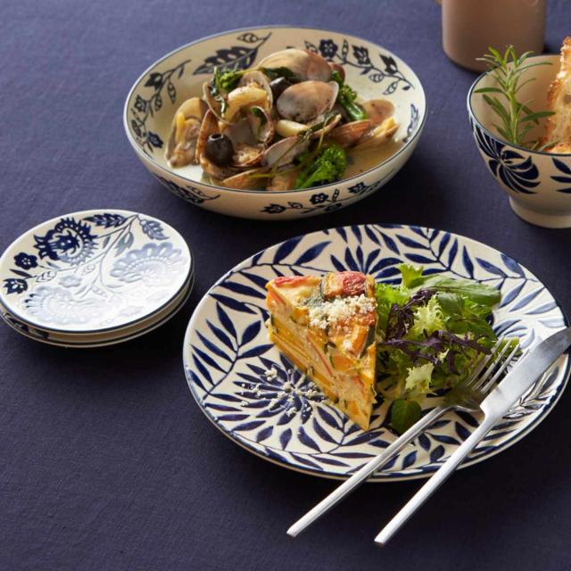 プレート 22cm AIKA 硬質陶器 同柄4枚セット （ 食洗機対応 電子レンジ