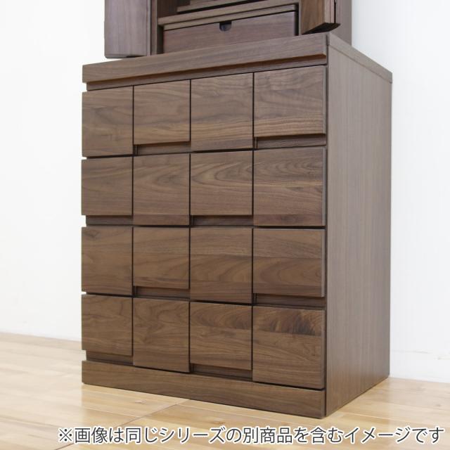 仏壇チェスト 4段 ウォールナット 日本製 ARK 約幅59cm （ 開梱設置 仏壇台 スライド棚 引き出し収納 天然木 コンパクト 収納棚 リビング仏壇 収納 キャビネット 無垢 桐 シンプル おしゃれ ）