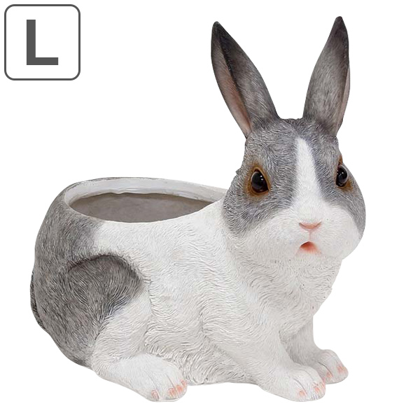 プランター ウサギ Lサイズ チアフルフレンズ 植木鉢 園芸 鉢 うさぎ 観葉植物 プリザーブドフラワー 花壇 門柱下 室内 屋外 ガーデニの通販はau Pay マーケット リビングート