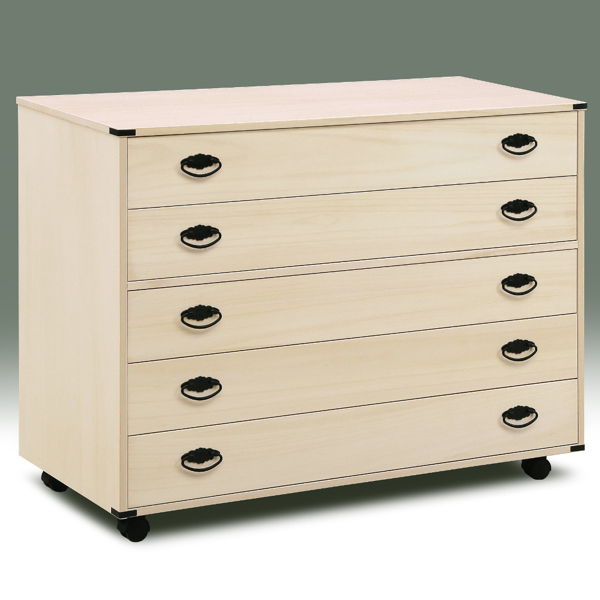 桐　押し入れ収納5段　キャスター付き dショッピング |収納ラック ワゴン キャスター付き 奥行57.5 高