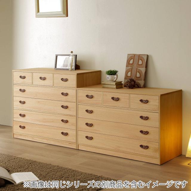 総桐 隠しキャスター付 チェスト 4段 柿渋染め 日本製 幅100cm （ 桐