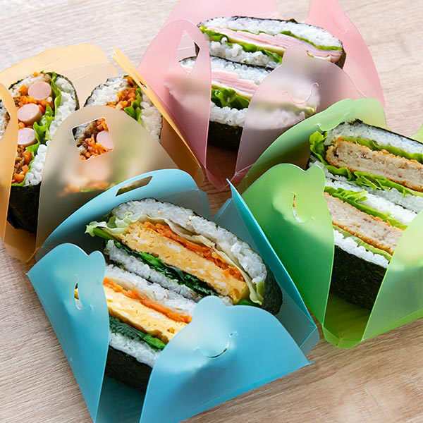 おにぎり型 ケース 弁当箱 おにぎらパ おにぎらず 2個入 おにぎり型 ケース 弁当箱 おにぎらパ おにぎらず 2個入