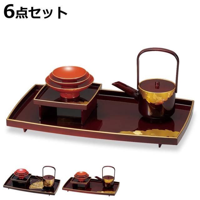 屠蘇器 胴張屠蘇器 （ 6点セット 屠蘇台 銚子 盃台 盃 お屠蘇 杯 お猪口 おちょこ 御猪口 酒器 日本製 割れにくい お祝い 和風 和モダン おしゃれ ）