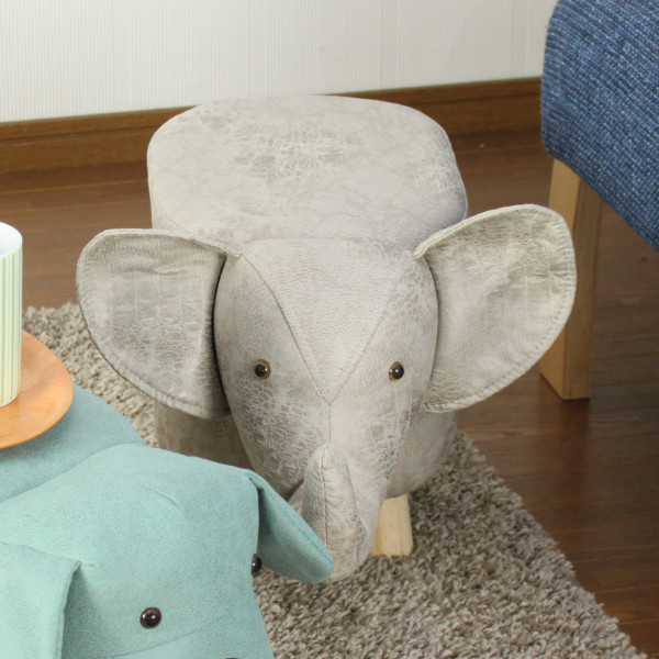 アニマルスツール ゾウ 座面高28cm スツール オットマン どうぶつ 象