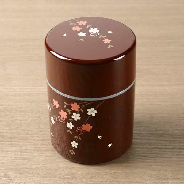 茶筒 溜 花さくら 260ml 漆器 日本製 （ お茶容器 茶葉容器 保存容器 和風 プラスチック ストッカー 茶葉入れ 茶缶 茶葉保存 茶葉用 茶葉の通販はau  PAY マーケット リビングート au PAY マーケット－通販サイト