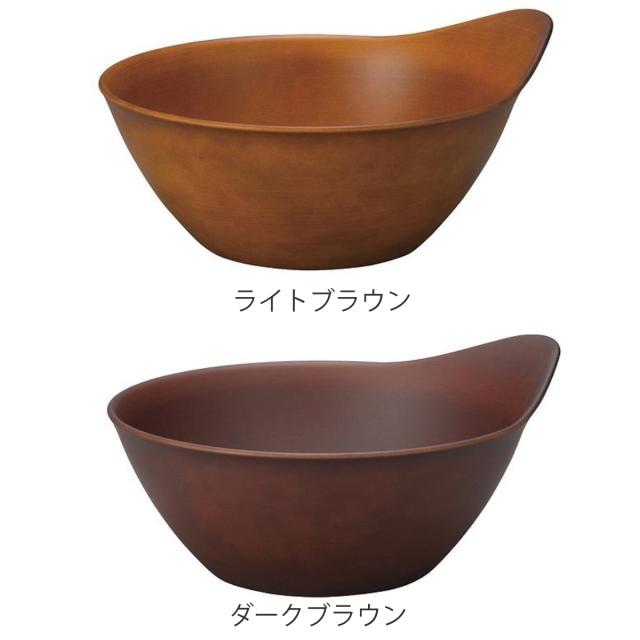 どんぶり　ボウル　650cc  茶色 ボウル 18cm SEE 取っ手付き プラスチック （ 食洗機対応 電子レンジ