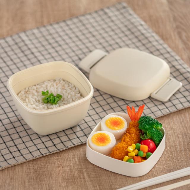 田宮ランチBOX 弁当箱 2段 600ml MIYA LUNCH スクウェアランチ くすみカラー （ お