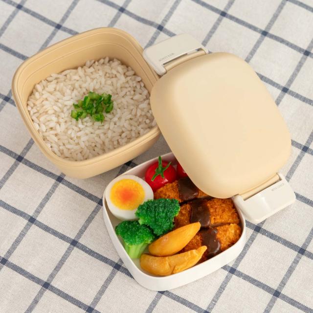 弁当箱 2段 600ml MIYA LUNCH スクウェアランチ くすみカラー （ お