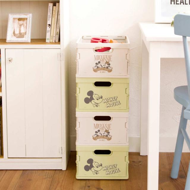 ミッキーマウス収納家具 プラスチック製の収納ボックス 楽天市場】収納ボックス 幅38×奥行27×高さ23.5cm ふた付き ラージ