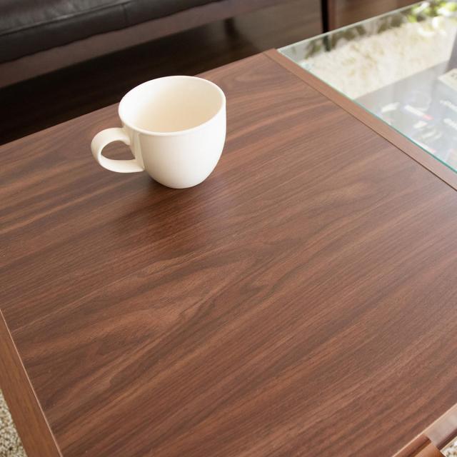 センターテーブル 幅80cm ガラス天板 収納 引き出し 木製 （ テーブル リビングテーブル ローテーブル モダン おしゃれ 北欧 シック 上品 木目 ダークブラウン ホワイト ライトブラウン ）_15