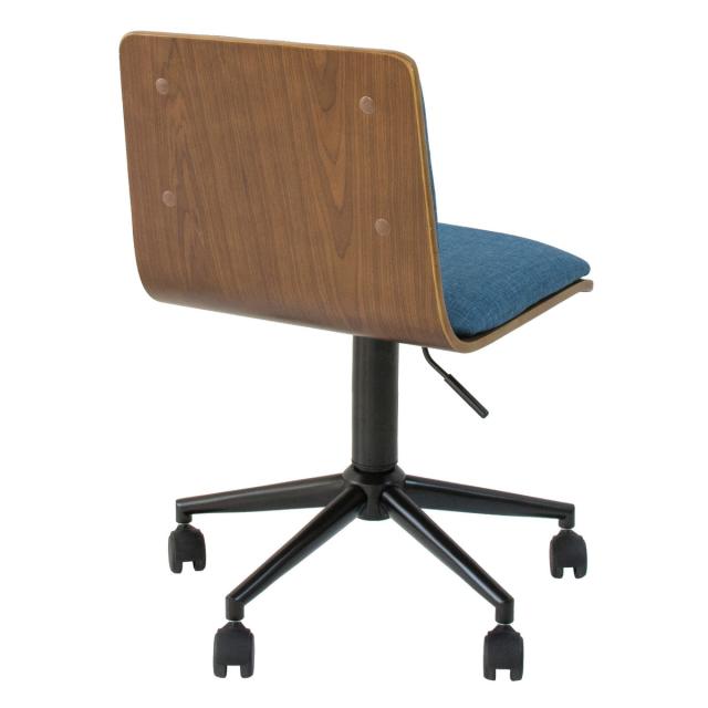 オフィスチェア 座面高44〜54cm 曲木フレーム ブラウン