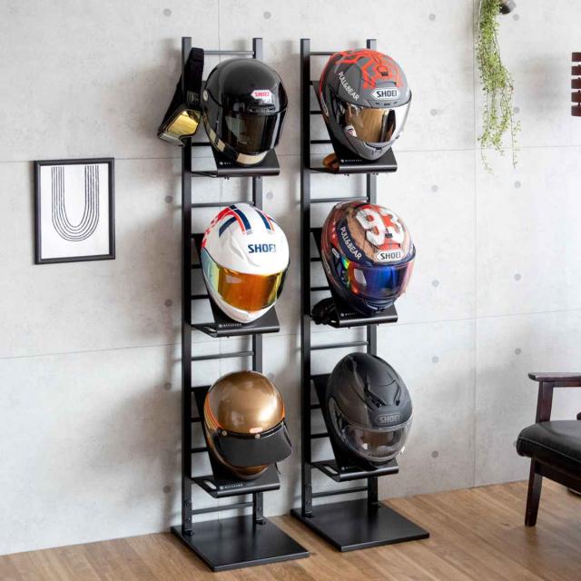 ヘルメットスタンド ディスプレイラック GALEA 幅30cm （ ヘルメットハンガー ラダー ラック ハンガー 棚 ディスプレイ ヘルメット 収納 壁掛け 置き場 ブラック ホワイト シンプル ）_13