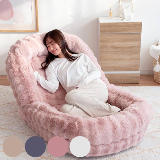 【美品】ロウヤソファ1人がけベルベッド　ピンク ロウヤ1人掛けベルベットソファ