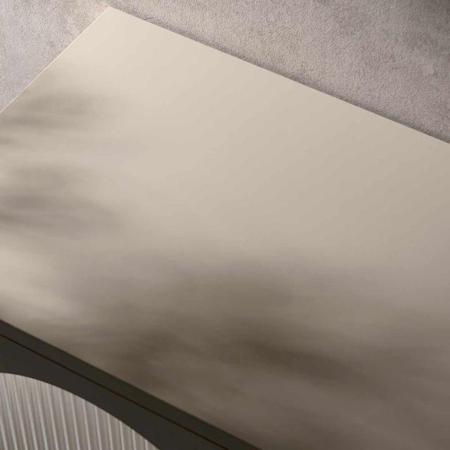 ガラスキャビネット 幅80cm Muun 可動棚 スチール 波板ガラス （ キャビネット 扉 ガラス扉 観音開き 両開き 本棚 ムーン スチールラック ラック 食器棚 飾り棚 キッチン リビング 小物収納 ガラス 透け感 ベージュ ホワイト ）_8