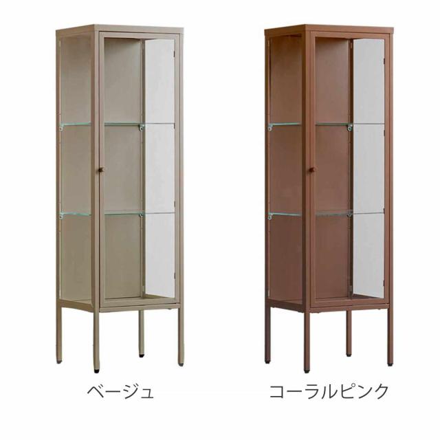 ディスプレイラック 幅34cm Muun スリム 可動棚 スチール ガラス扉 （ キャビネット 扉 観音開き 両開き 本棚 ムーン スチールラック ディスプレイ 飾り棚 キッチン リビング 小物収納 ガラス 見せる収納 フィギュアケース ）_3