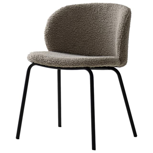 ダイニングチェア 座面高46cm Kerin ブークレ生地 Signature Studio （ チェア ダイニング イス 椅子 天然木 食卓椅子 肘なし アームレス ウレタン チェアー いす 食卓 リビング リビングチェア ファブリック クッション座面 ）_19