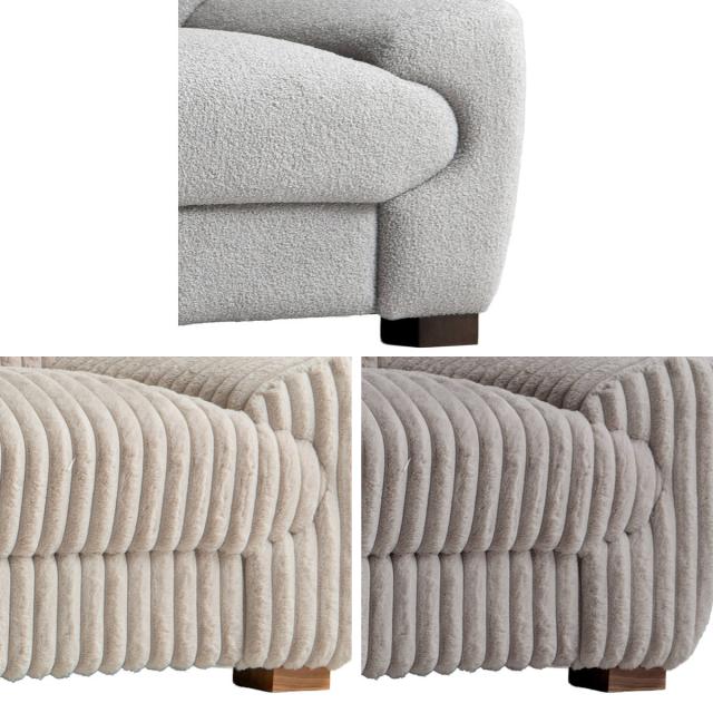 ソファ 幅148cm 2人掛け Meissa Signature Studio （ リビングソファ sofa ブークレ コーデュロイ ウレタン ポケットコイル 座面 広い 完成品 クッション付き 木脚 天然木 ダイニングソファ ソファー ファブリック ）_12
