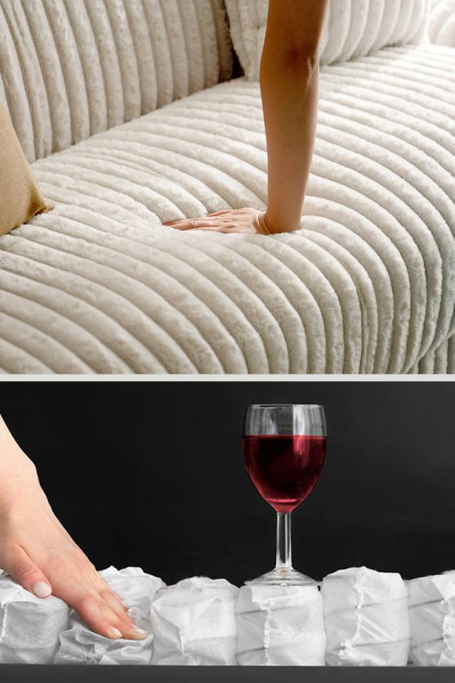 ソファ 幅148cm 2人掛け Meissa Signature Studio （ リビングソファ sofa ブークレ コーデュロイ ウレタン ポケットコイル 座面 広い 完成品 クッション付き 木脚 天然木 ダイニングソファ ソファー ファブリック ）_9