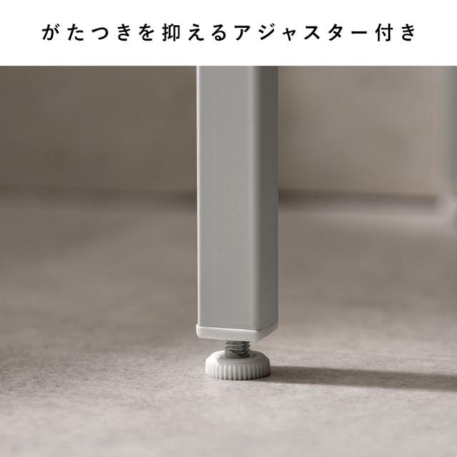 テレビ台 幅115cm Muun ローボード スチール 可動棚 脚付き （ TV台 テレビボード キャビネット お掃除ロボット対応 ラック 棚 リビングボード ベージュ ホワイト ガラス扉 飾り棚 ）_15