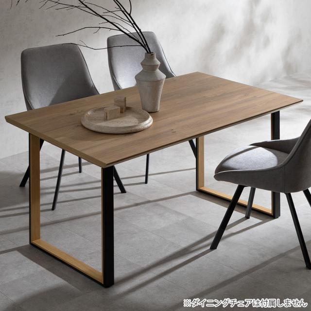 ダイニングテーブル 幅140cm 4人掛け 木製 Roano Signature Studio （ テーブル 食卓テーブル 4人用 机 長方形 奥行80cm 食卓机 口の字型脚 天板 メラミン樹脂加工 木目調 ダイニング 食卓 スチール脚 アジャスター付き ）_17
