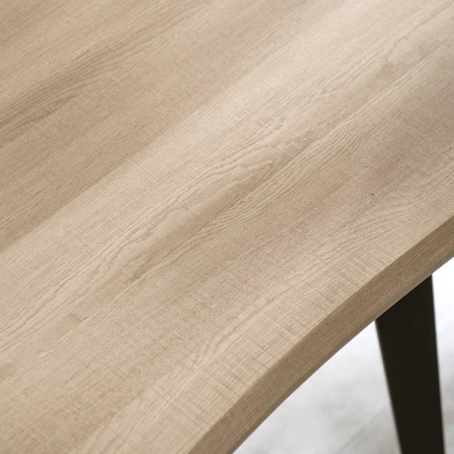 ダイニングテーブル 幅140cm 4人掛け 木製 Trento Signature Studio （ テーブル 食卓テーブル 一枚板風 4人用 机 長方形 奥行90cm 食卓机 天板 メラミン樹脂加工 木目調 ダイニング 食卓 八の字型 スチール脚 アジャスター付き ）_18