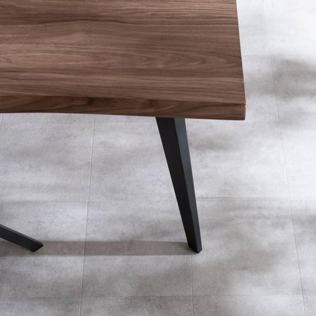 ダイニングテーブル 幅140cm 4人掛け 木製 Trento Signature Studio （ テーブル 食卓テーブル 一枚板風 4人用 机 長方形 奥行90cm 食卓机 天板 メラミン樹脂加工 木目調 ダイニング 食卓 八の字型 スチール脚 アジャスター付き ）_19