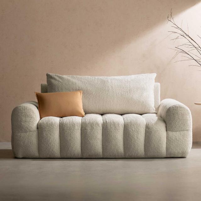 ソファ 2.5人掛け Albi ブークレ生地 Signature Studio （ ソファー ローソファ リビングソファ フロアソファ 脚なし 完成品 ファブリック 2人掛けソファ ふわふわ 座面 広い ポケットコイル 座り心地 快適 肘置き ）_14