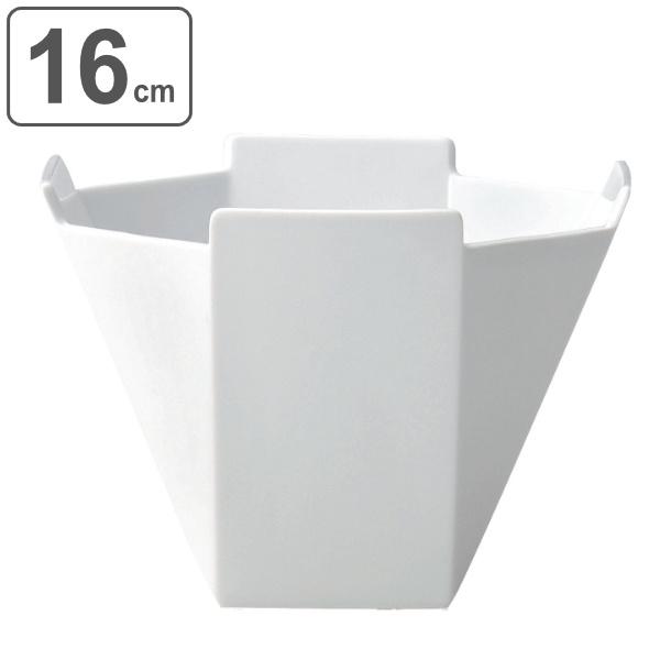 ボウル 16cm M.STYLE 和心 ハイボウル ワインクーラー 皿 食器 和食器 強化磁器 有田焼 日本製 （ 食洗機対応 電子レンジ対応 鉢 角 スクエア ワイン バケツ 氷 シャンパンクーラー おしゃれ かわいい 和モダン 白 四角 ）