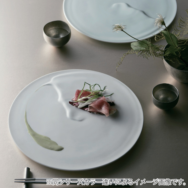 プレート 28cm フラットプレート M.STYLE フェイズ クレマ マット 皿 食器 洋食器 磁器 美濃焼 日本製 （ 食洗機対応 電子レンジ対応 大皿 メインプレート フレンチ ディナープレート ラウンド 盛皿 おしゃれ 白 ホワイト ）