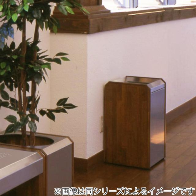 業務用ゴミ箱 屋内用 クリンダスト フタ付 ステンレス/木製側板 65L （ 法人限定 ダストボックス ごみ箱 くず入れ ゴミ箱 屋内 65リットル ふた付き ステンレス ヘアライン仕上げ 大型 大容量 トラッシュボックス おしゃれ ）_6