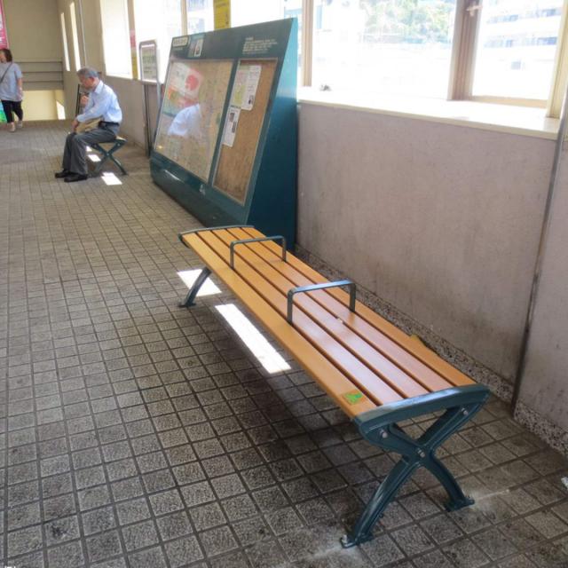 業務用 屋外用木調ベンチ 手すり付き 背なしタイプ 182.5cm 3人掛け セパレートベンチSB1 （ 法人限定 ベンチ 長椅子 屋内 屋外 木柄 木目調 約 180cm 屋外用ベンチ 屋内用ベンチ 二人掛 チェア イス 椅子 3人掛 おしゃれ ）_6