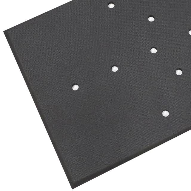 業務用マット ワーククッション 50×100cm 穴有 （ 法人限定 業務用 滑り止めマット 厚手 クッション 耐薬 疲労軽減 断熱 冷え対策 水はけ 疲労軽減マット クッションマット 床 立ち作業 衝撃緩衝 工場 ）_2
