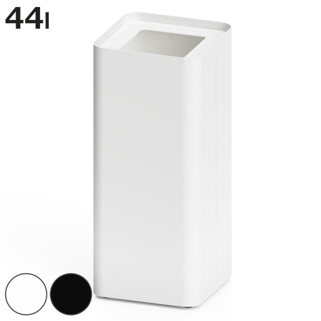 室内用ゴミ箱 44L 角穴 Mseries 業務用 （ 法人限定 ダストボックス ごみ箱 幅28 スリム 袋止め付き 屋内 おしゃれ シンプル 44リットル ゴミ箱 ペール 省スペース コンパクト 白 黒 スチール製 ）