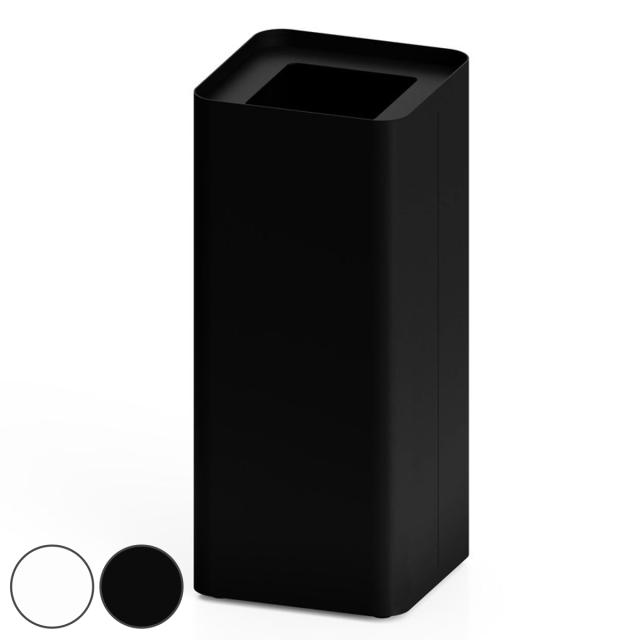 室内用ゴミ箱 44L 角穴 Mseries 業務用 （ 法人限定 ダストボックス ごみ箱 幅28 スリム 袋止め付き 屋内 おしゃれ シンプル 44リットル ゴミ箱 ペール 省スペース コンパクト 白 黒 スチール製 ）