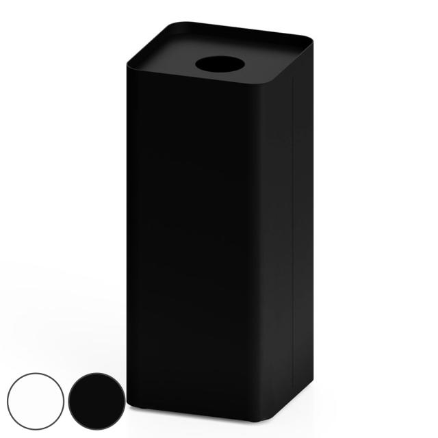 室内用ゴミ箱 44L 丸穴 Mseries 業務用 （ 法人限定 ダストボックス ごみ箱 幅28 スリム 袋止め付き 屋内 おしゃれ シンプル 44リットル ゴミ箱 ペール 省スペース コンパクト 白 黒 スチール製 ）