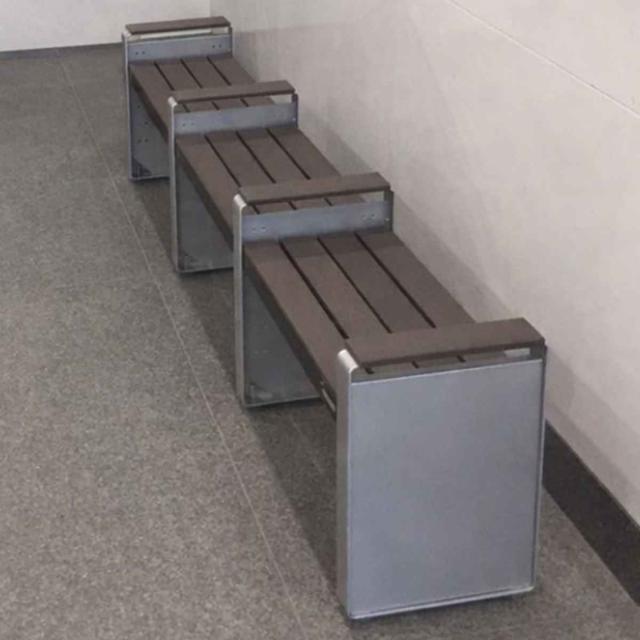 ベンチ 幅188cm ステップベンチ 屋外 業務用 （ 法人限定 屋外ベンチ 座面高 6段階調節 連結 屋内外 再生 樹脂製 長椅子 イス 背もたれ無し 組立 屋内 座面高41.7cm〜15.2cm おしゃれ プラスチック ）