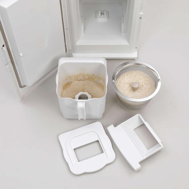 精米機 30kg 保冷精米機 クールエース＋ミル 米びつ （ 米櫃 こめびつ 精米 玄米 米保冷庫 保冷 冷蔵 電動 大容量 スリム コンパクト 計量 鮮度保持 ライスボックス 米保存 お米入れ 米収納 米 こめ 計量式 劣化防止 新鮮 つきたて ）_10