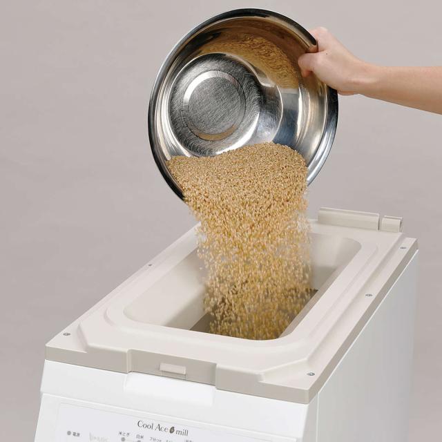 精米機 30kg 保冷精米機 クールエース＋ミル 米びつ （ 米櫃 こめびつ 精米 玄米 米保冷庫 保冷 冷蔵 電動 大容量 スリム コンパクト 計量 鮮度保持 ライスボックス 米保存 お米入れ 米収納 米 こめ 計量式 劣化防止 新鮮 つきたて ）_3