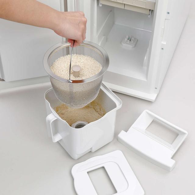 精米機 30kg 保冷精米機 クールエース＋ミル 米びつ （ 米櫃 こめびつ 精米 玄米 米保冷庫 保冷 冷蔵 電動 大容量 スリム コンパクト 計量 鮮度保持 ライスボックス 米保存 お米入れ 米収納 米 こめ 計量式 劣化防止 新鮮 つきたて ）_9