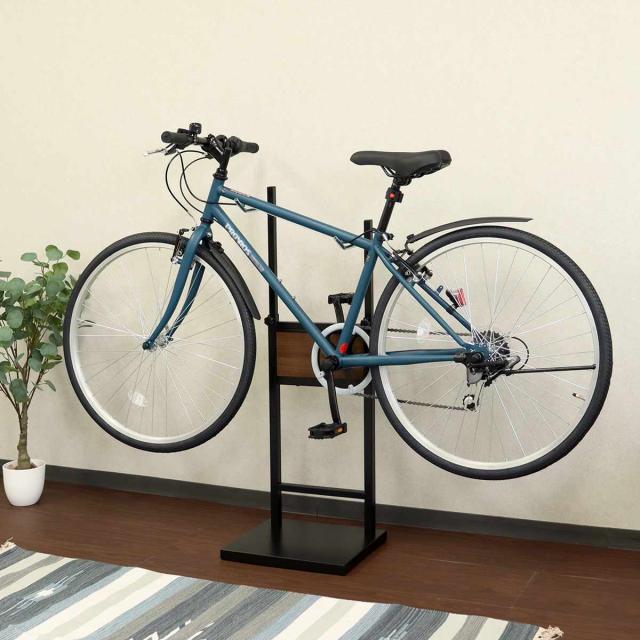 自転車スタンド 1台用 室内用 6段階高さ調整 （ サイクルスタンド ラック ディスプレイ 1台 転倒防止 盗難防止 室内 ブラック×ブラウン ホワイト×ホワイト 収納 棚 ）_5