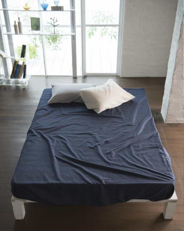 売り切り御免!】 Fab the Home〜Light denim ライトデニム〜ベッドシーツ シングル 綿100% ボックスシーツシングルサイズ 200cm用シングル Fab the Home ボックスシーツ ミルク シングル(100x200x30cm) ダブルガーゼ FH131820-910
