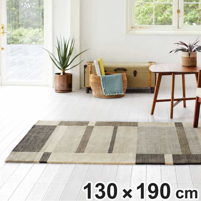 ラグ インドウール ベガ 130×190cm マルチカラー （ ラグマット カーペット 絨毯 アクセントラグ マット 長方形 1.5畳 リビングマットのサムネイル