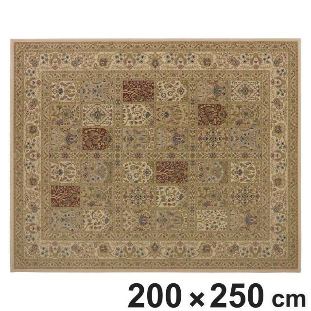 ラグ ディアモンド 200×250cm ウール100％ ベルギー産 （ カーペット 絨毯 マット ラグマット 長方形 ウール 高級絨毯 ウィルトン織 3畳 アクセントラグ 床暖 ホットカーペット 対応 柄 花柄 インテリア ）