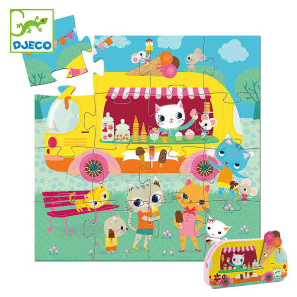 パズル ねこ 16ピース ジクゾーパズル 幼児 知育玩具 おもちゃ ジェコ アイスクリームトラック 3歳 子ども オモチャ ジェコ Djeco 玩の通販はau Wowma お弁当グッズのカラフルbox